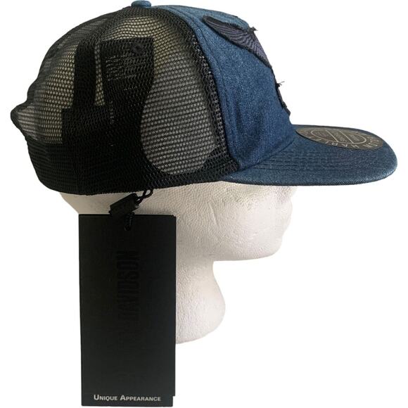 Harley Davidson Denim Trucker Snapback Adjustable Cap Hat Brand New - Picture 4 of 13